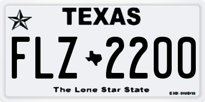 TX license plate FLZ2200