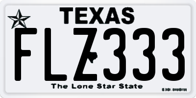 TX license plate FLZ333