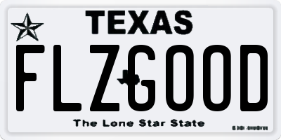 TX license plate FLZGOOD