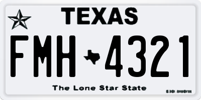 TX license plate FMH4321