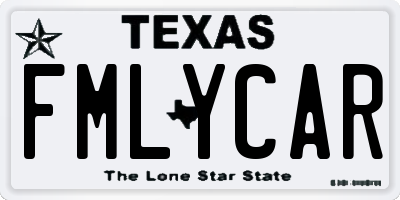 TX license plate FMLYCAR