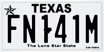 TX license plate FN141M