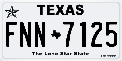 TX license plate FNN7125