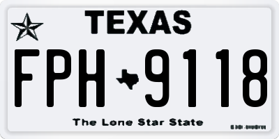 TX license plate FPH9118