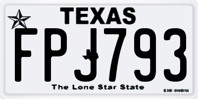 TX license plate FPJ793