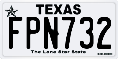 TX license plate FPN732
