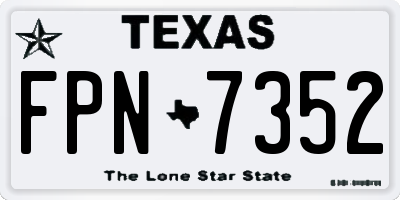 TX license plate FPN7352