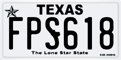 TX license plate FPS618