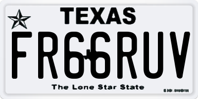 TX license plate FR66RUV