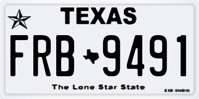 TX license plate FRB9491