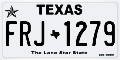 TX license plate FRJ1279