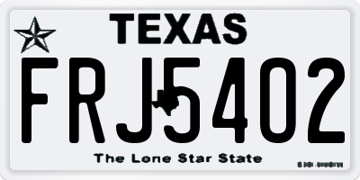 TX license plate FRJ54O2