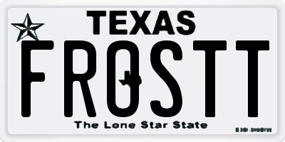 TX license plate FROSTT