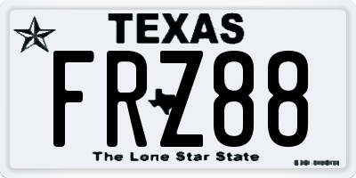 TX license plate FRZ88