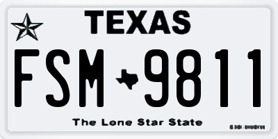 TX license plate FSM9811