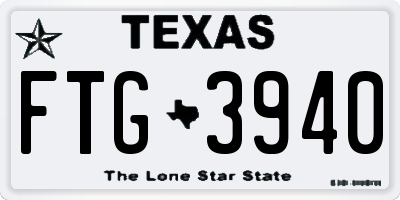 TX license plate FTG3940