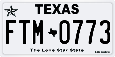 TX license plate FTM0773