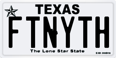 TX license plate FTNYTH