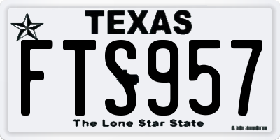 TX license plate FTS957