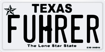 TX license plate FUHRER