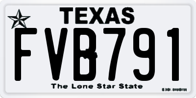 TX license plate FVB791