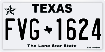 TX license plate FVG1624