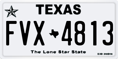 TX license plate FVX4813