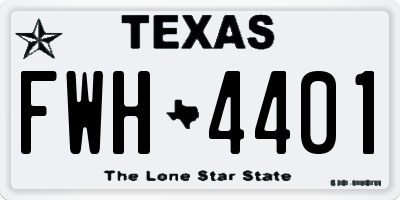 TX license plate FWH4401