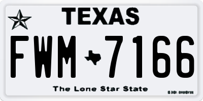 TX license plate FWM7166