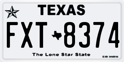 TX license plate FXT8374