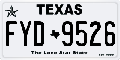 TX license plate FYD9526