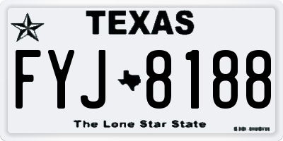 TX license plate FYJ8188