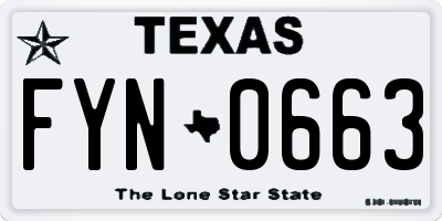 TX license plate FYN0663