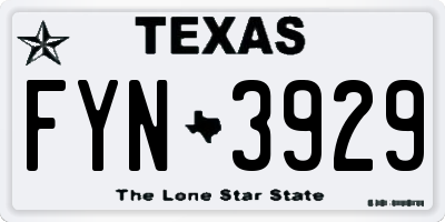 TX license plate FYN3929