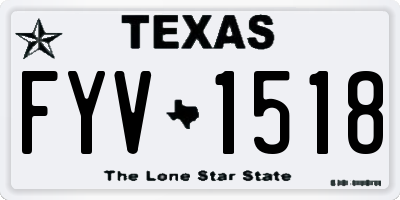 TX license plate FYV1518