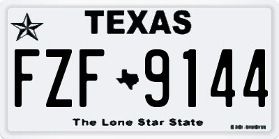 TX license plate FZF9144