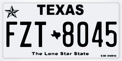 TX license plate FZT8045