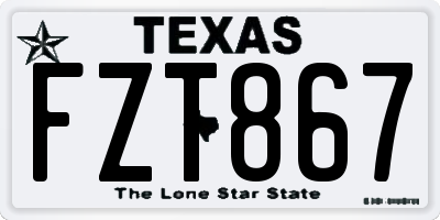 TX license plate FZT867