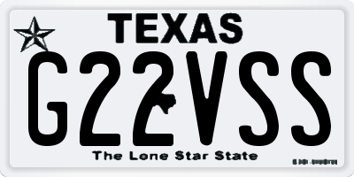 TX license plate G22VSS