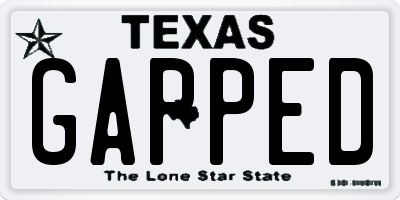 TX license plate GAPPED