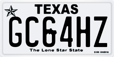 TX license plate GC64HZ