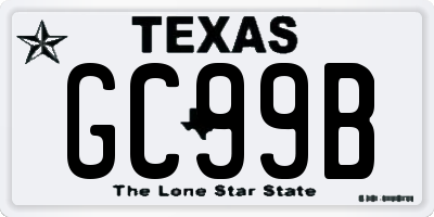 TX license plate GC99B