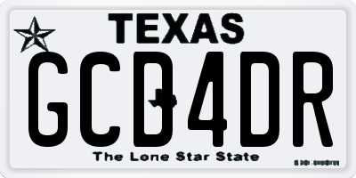 TX license plate GCD4DR