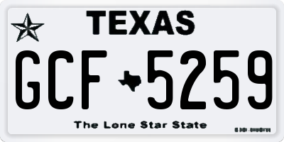 TX license plate GCF5259