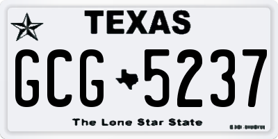 TX license plate GCG5237