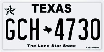 TX license plate GCH4730