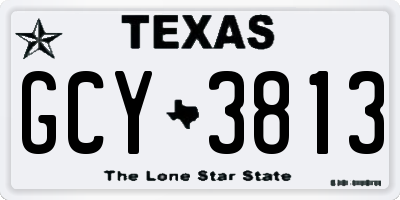 TX license plate GCY3813