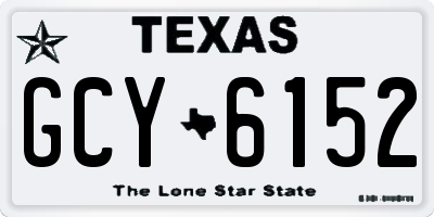 TX license plate GCY6152