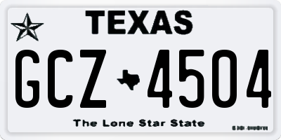 TX license plate GCZ4504