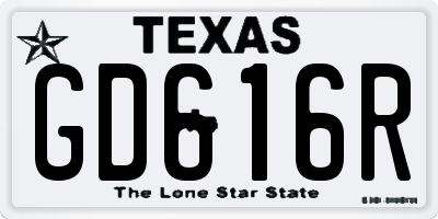 TX license plate GD616R